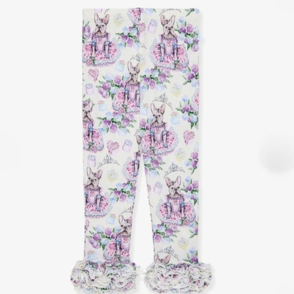 Posh Peanut Posh Frenchie Ruffled Tee and Cha Cha Leggings 3T/4T NWT - Picture 3 of 6